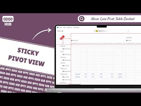 Odoo Pivot View Sticky Headers | Sticky Pivot Table Odoo Tutorial | Odoo Hub