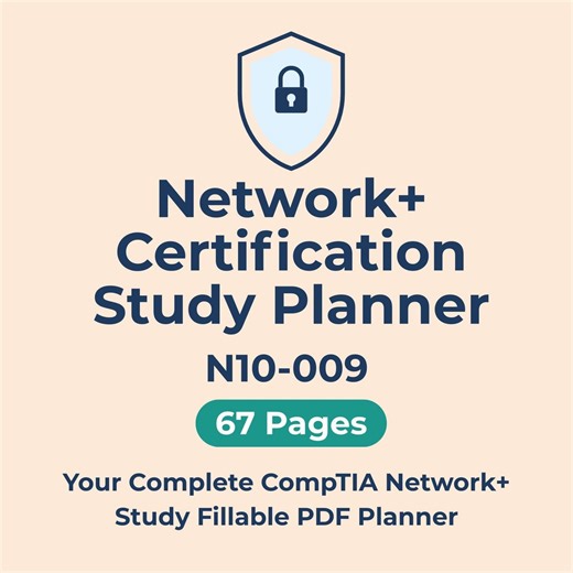 CompTIA Network  Certification Planner N10-09 Examenvoorbereiding Studiegidsbundel Directe digitale download - Etsy Nederland