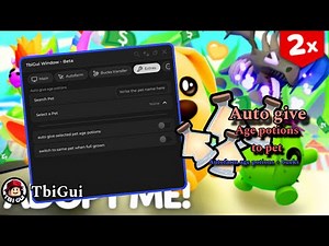 Roblox adopt me auto give age potions to pet | auto full grow pets | age + bucks autofarm script