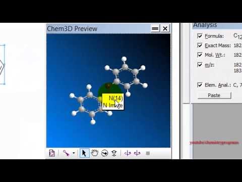 ChemDraw tutorial 16 show chemical structure in 3D preview
