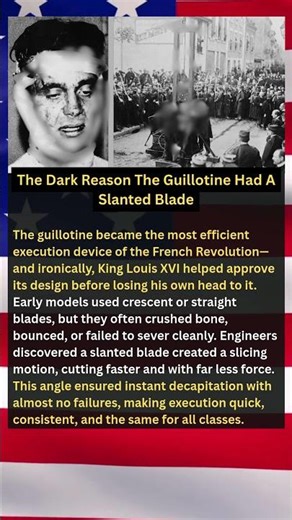 The Dark Reason The Guillotine Had A Slanted Blade#shorts #story #history