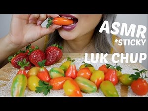 LUK CHUP (Mung Bean Dessert) ASMR *Sticky No Talking Eating Sounds | N.E Let's Eat