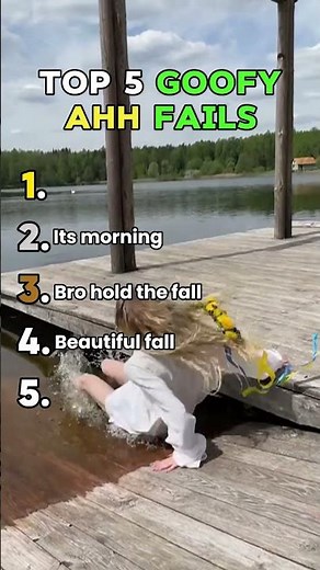 Top 5 Goofy Ahhh Fails. First guy deserves goofy crown...🤣 #funny
