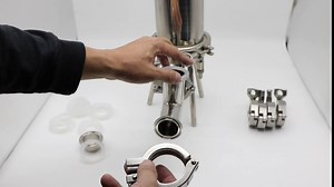 (Pack of 6) 2'' Sanitary Tri Clamp Clover with Silicone Gasket (Fit for flange OD:2.5Inch) Stainless Steel 304 Single Pin Heavy Duty Tri Clamp with Wing Nut for Ferrule TC