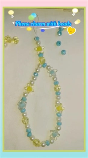 Elegant Beaded Phone Charm Tutorial 😊🌸 #diy #shorts #beads #craft #phonecharm