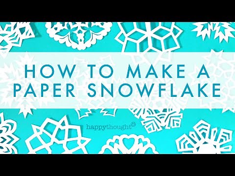 How to make a paper snowflake - 20 snowflake pattern templates, DIY video tutorial • Happythought
