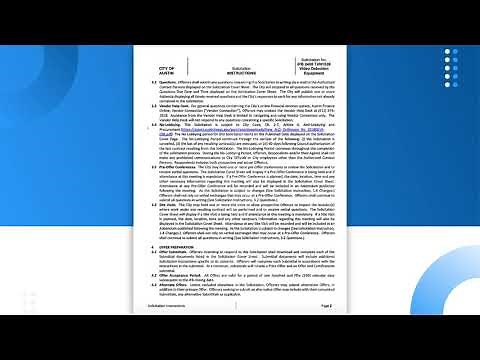 Invitation for Bids (IFB): Bid Package Documents