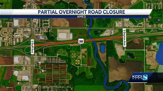 Part of Highway 30 to close overnight