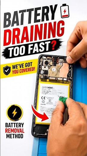 Battery Removal Method 🔋 | Battery Draining Too Fast? 📱⚡ #shorts