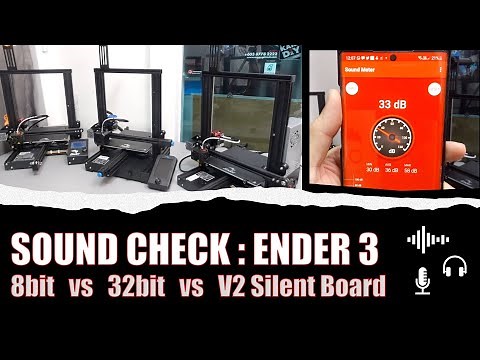Sound Noise Test on Ender 3 8bit vs 32bit vs Ender 3 V2 Silent Board comparison