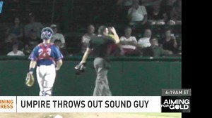 Watch umpire eject sound guy
