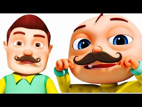 Funny Little Babies Wearing Mustache | Five Little Babies Collection | Zool Babies Fun Songs