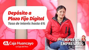 ¡Haz despegar tus ahorros con Caja Huancayo! 🚀 Obtén una tasa anual de hasta 6% en Depósitos a Plazo Fijo y disfruta de la seguridad y confianza que brinda nuestro respaldo del Fondo de Seguro de Depósitos. 📈 Crece con tranquilidad y conoce todos los detalles en nuestra edición de Emprende Empresario. #AhorroConConfianza #CajaHuancayo #TasaCompetitiva #CrecimientoFinanciero | Caja Huancayo