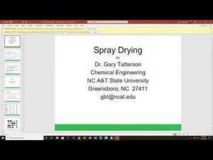Spray Drying I