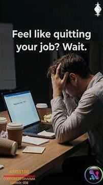 Feel like quitting your job? Wait. | Corporate Dharma #shorts