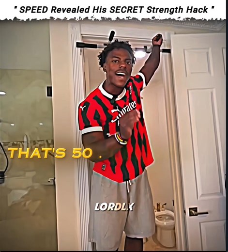 IShowSpeed Revels His Secret Hack 💪🔥 #ishowspeed#strength#pullups#shorts
