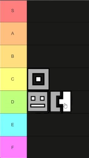 GEOMETRY DASH ICONS TIER LIST PART 1!🔥😈😱 #geometrydash #gd #shorts