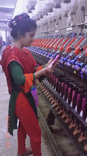 Textile Factory Spinning Machine Operation
