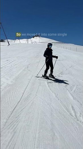 Ski lesson, working on turning with more confidence #learntoski #parallelskiing