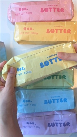ASMR 무지개 버터바 스퀴시 만들기🌈 DIY Butter Bar Squishy