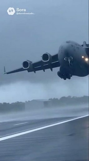 C-17 Nearly Loses Control in Brutal Crosswind — Extreme Landing! ⚡💨