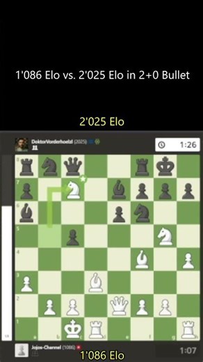 I Beat a 2025 Elo Player in Bullet ♟️⚡