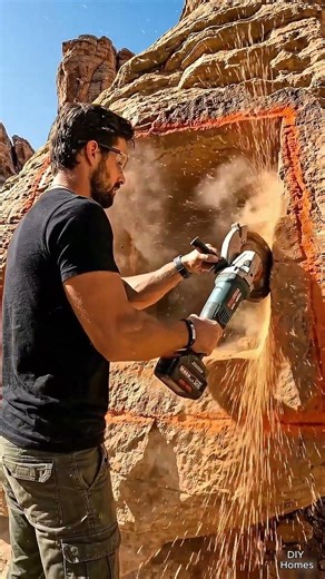 I Built a Secret Room Inside a Giant Rock… for Her🪨🏠