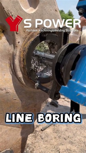 Line boring & Bore welding for excavator | SPower Portable #heavyequipment #lineboring #welding