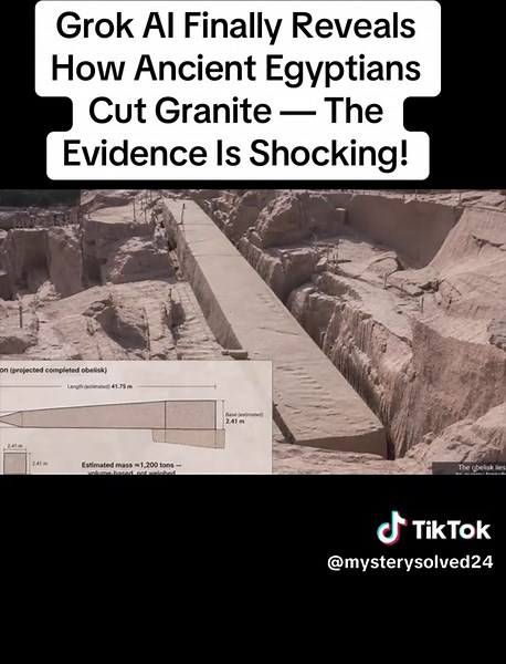 Grok AI Finally Reveals How Ancient Egyptians Cut Granite — The Evidence Is Shocking! #news #grok #ai #ancientegypt #history
