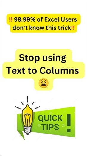 Stop using Text to Columns 😩 | Excel Formula Hacks #exceltips #excelhacks #viral #viralvideo