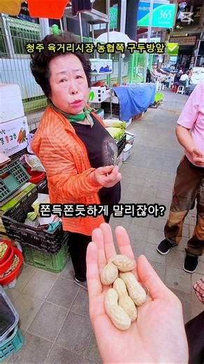 금방캐온 생땅콩!!! 아버님 사가시네!!! #땅콩 #시장 #shorts