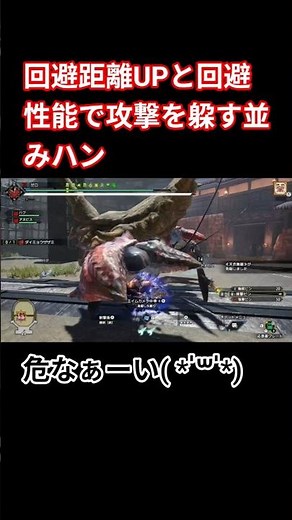 【MHR:サンブレイク】回避距離UPと回避性能で攻撃を躱す並みハン並みハン【ターゲットカメラあり】