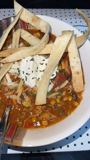 Chicken tortilla soup #cooking made from #leftovers