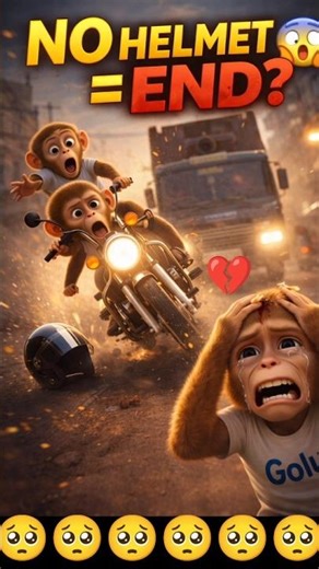 Jab Accident Hua… Crazy Bandar Ki Zindagi Kisne Bachayi? 🪖❤️ #shorts