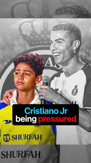 Cristiano Jr being pressured by his dad... #cristianoronaldo #cristianojr #football #soccer