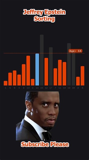 jeffrey epstein sorting algorithum #algorithm #animation #sorting #memes