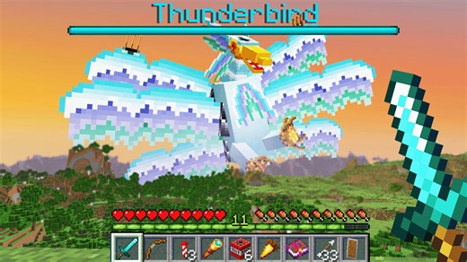 Custom bosses challenge players in epic Minecraft fights