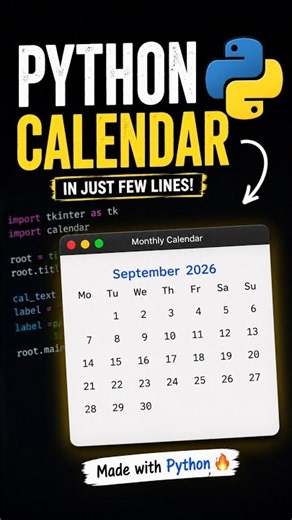 I Built a Calendar Using Python 🤯🐍