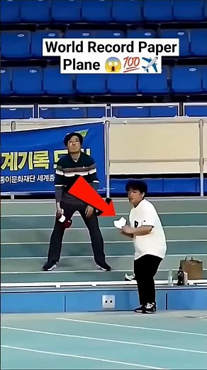 World Record Winner Paper Airplane ✈️🤗💯 , Paper Plane That Fly Far #shorts #craft