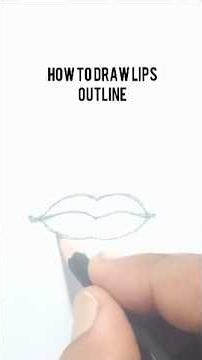 How to Draw Lip Outline Easily with Pencil | Lips Drawing Tutorial #shorts