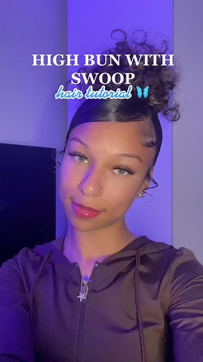 High Bun Hairstyles with Swoop Tutorial 🦋