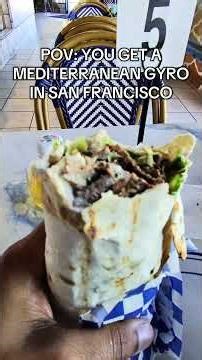 This lamb-beef gyro is legit! #sauce #citylife #golden #sanfrancisco #pov