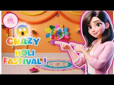 😱CRAZY Holi Festival Decoration🎊 Ideas! 🎨✨ (Step-by-Step DIY) | 👩🏻‍🎨ARK Art & Craft🎨
