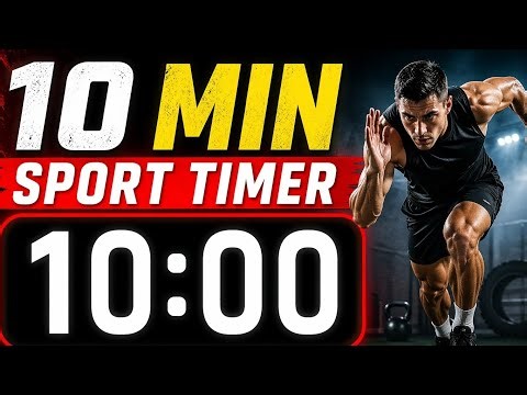 10 Minute Sport Timer ⏱️ Workout Countdown with Alarm