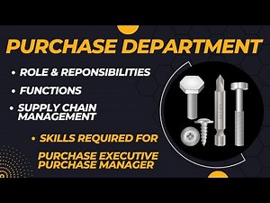 Role & Responsibility of Purchase engineer I Procurement skills