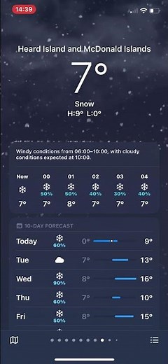 iOS 15 Weather Animation: Snow Night