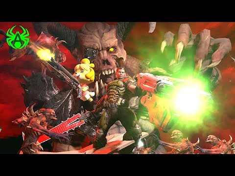 Doom Guy and Isabelle are BFFs!