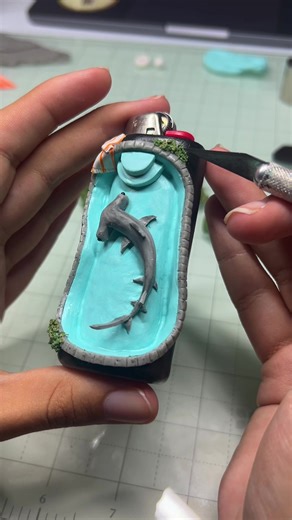 Unique Shark Lighter Case Tutorial Using Polymer Clay