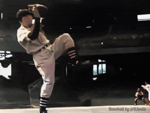 Bob Feller shows off his blazing fastball back in the day! ⚾️🔥 #MLB #Legend #Baseball #History | Baseball by BSmile