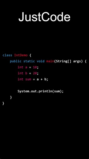How to Use the int Data Type in Java (Beginner Guide) | Java Series | JustCode |#coding #programming